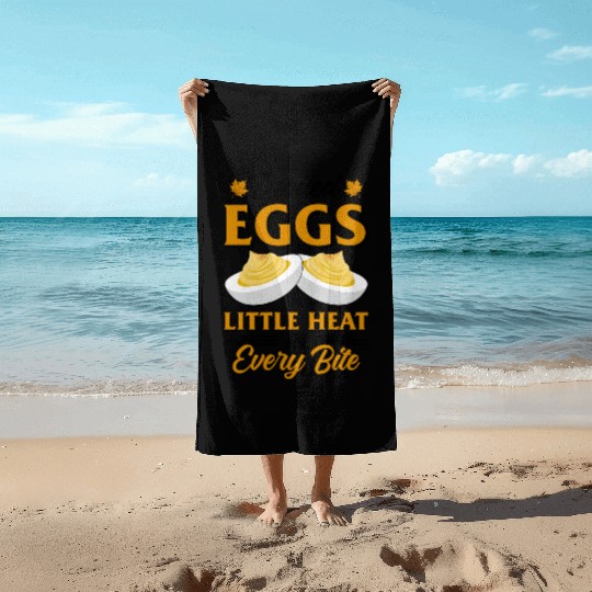 Funny Deviled Eggs Designs For Deviled Egg Lover Beach Towels