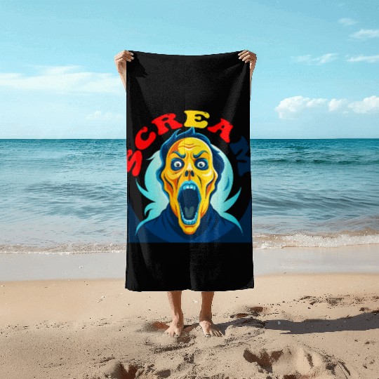 Scream Vintage Halloween Beach Towels