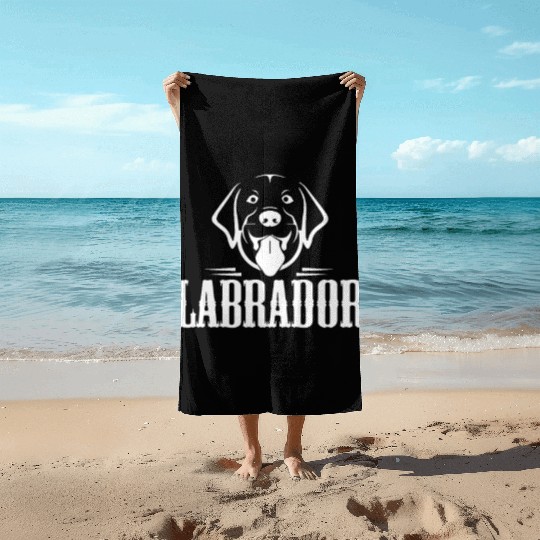 Cute Dog Lover Beach Towels Friendly Animal Labrador Breed