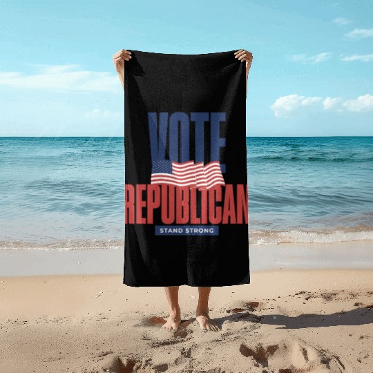 Vote Republican Election 2024 Beach Towels design