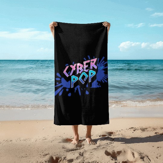 Cyber Pop - Vibrant Y2K Streetwear Aesthetic Beach Towels