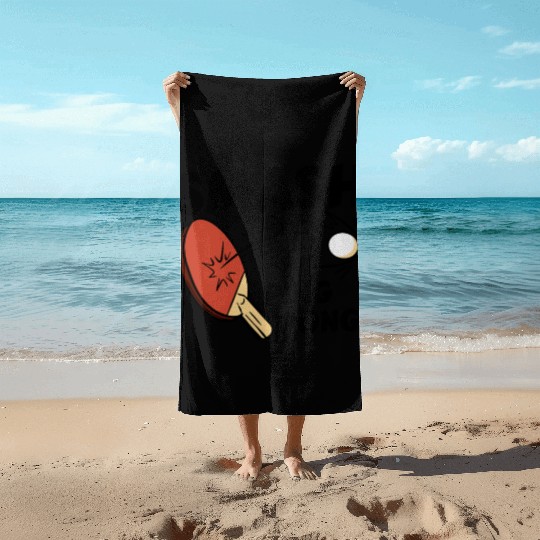 Ping Pong Paddle and Ball Smash Beach Towels