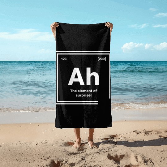 The Element of Surprise - Clever Chemistry Design Beach Towels