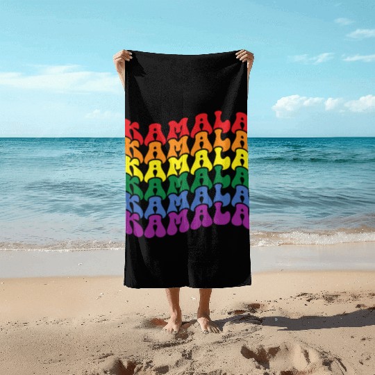 Kamala Harris LGBTQ Gay Pride Lesbian Fun Beach Towels