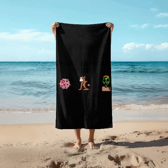 Choose your virus "corona, monkeypox, zombie" Beach Towels