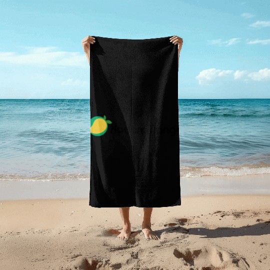 Green Mango Logo Design Beach Towels