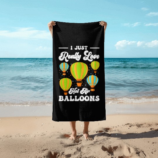 Hot Air Balloon Company Driving Adventure Beach Towels