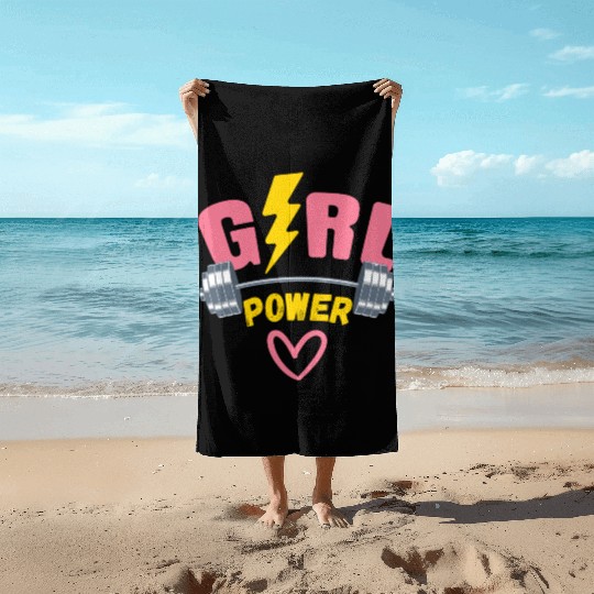 Girl Power– Gym & Workout Motivation Beach Towels