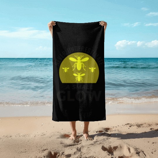 Fireflies Firefly Lightning Bug Insect Collector Beach Towels