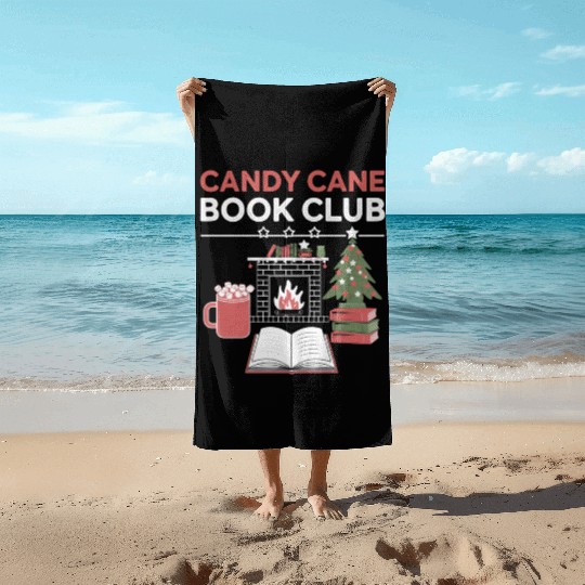 Bookish Christmas Candy Cane Book Club Bookish Beach Towels