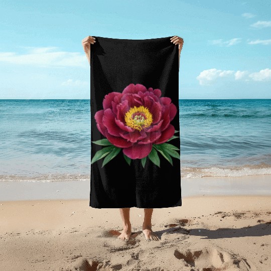 Lonely Flower Beach Towels