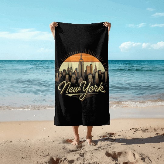 New York Skyline - Iconic Cityscape Beauty Beach Towels