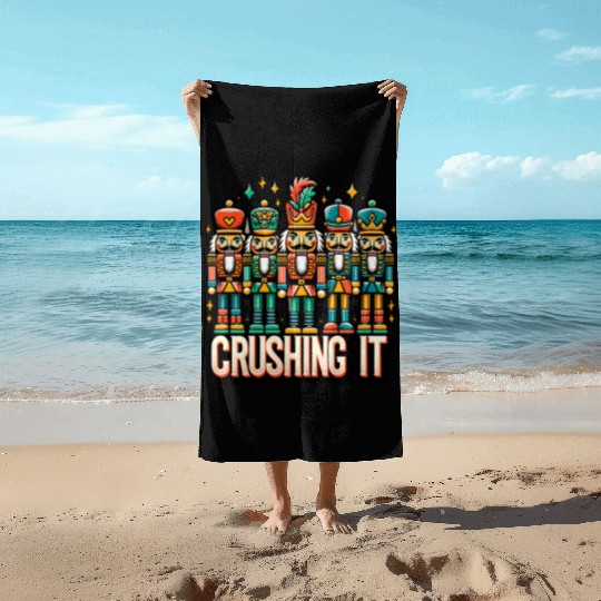 Crushin It: Nutcracker Christmas Apparel for Beach Towels
