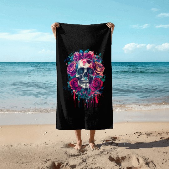 Santa Muerte - Mexican Folk Culture Saint Beach Towels