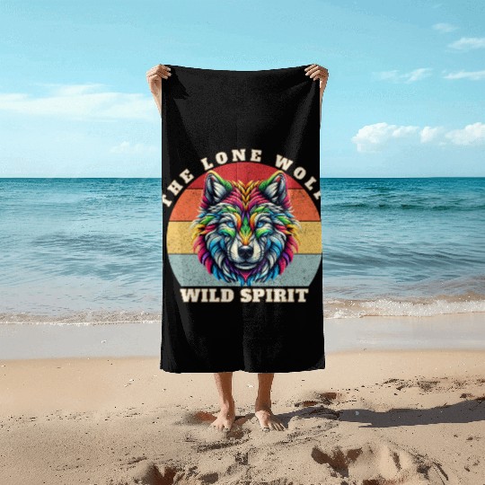 The Lone Wolf Beach Towels