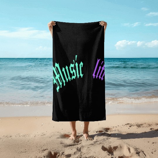 Music Is My Life Party Club Concert Sound Love Beach Towels