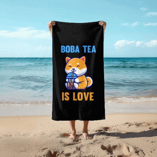 Boba Tea is love Beach Towels
