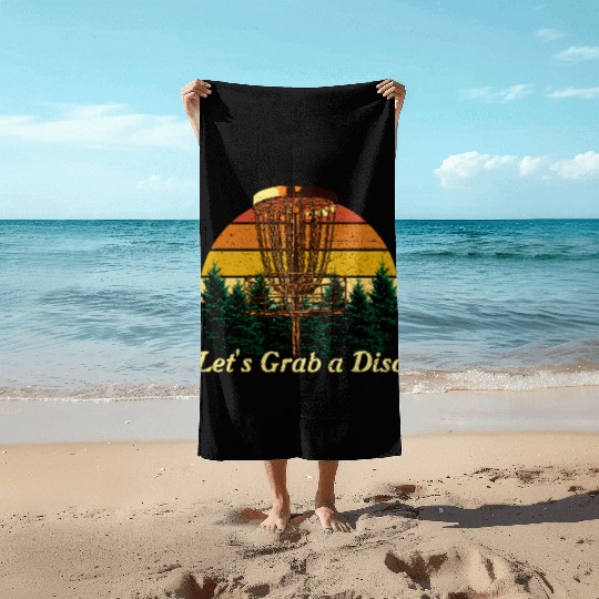 Lets Grab a Disc Sports Disc Golf Games Golfer Out Beach Towels