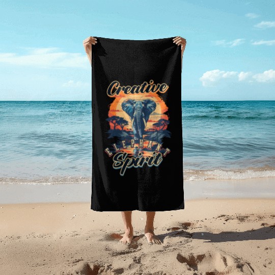 Elephant Creative Elephant Spirit Beach Towels