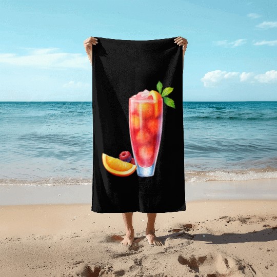 Berry Citrus Cocktail Beach Towels