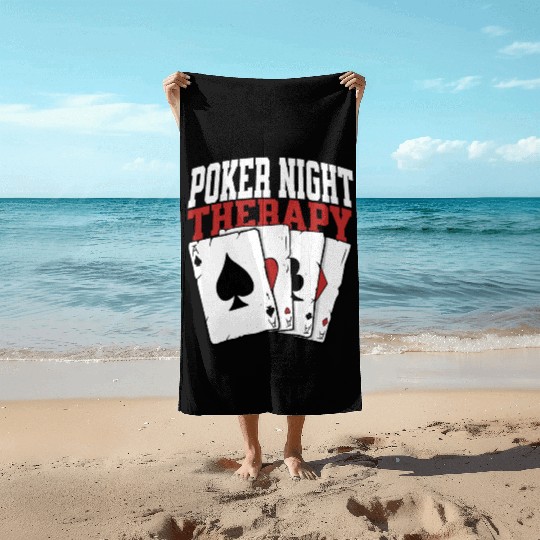 Poker Night Therapy Card Game Beach Towels