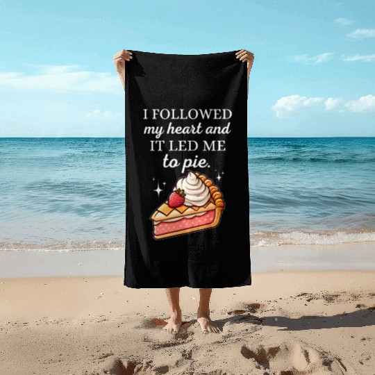 Sweet Heart Strawberry Cherry Pie Delight Beach Towels