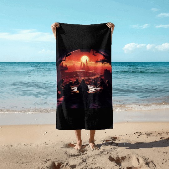 A Group of Rebels Beach Towels