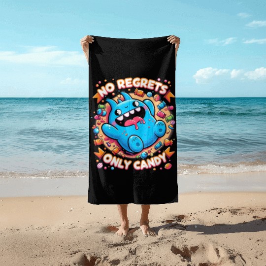 Stitch Halloween Disneyland No Regrets Only Candy Beach Towels