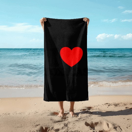I Love Toxicas Red Heart Toxic Latinas Men'slove t Beach Towels