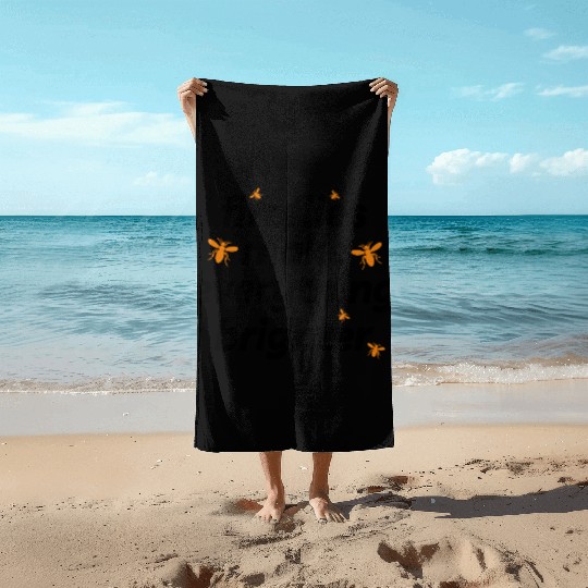Fireflies Firefly Lightning Bug Insect Collector Beach Towels