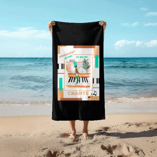 Prodigious cicada Beach Towels