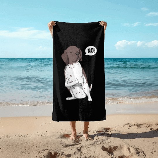 GSP Lovers Funny German Shorthaired Pointer Dog Beach Towels