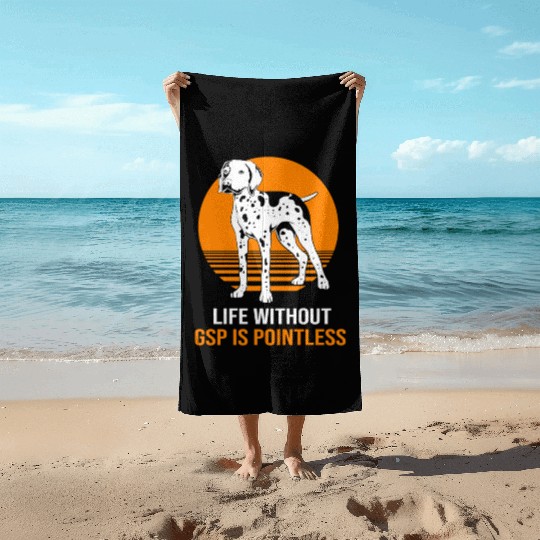 GSP Mom Dog Lovers German Shorthaired Pointer Dog Beach Towels