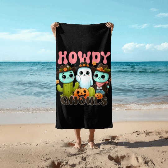 Howdy Ghouls Beach Towels