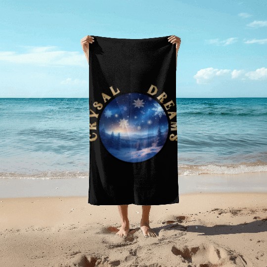 Crystal Dreams - A Winter Wonderland Beach Towels