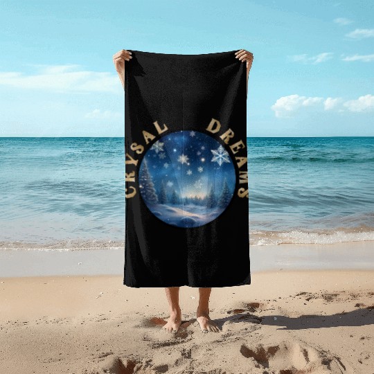 Winter's Embrace - A Crystal Clear Dream Beach Towels