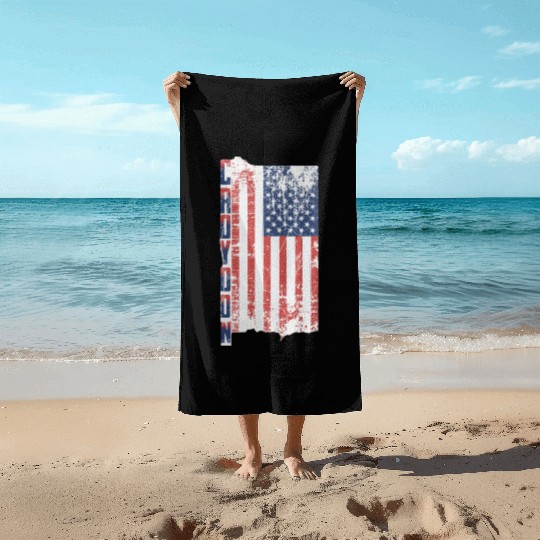 UNION JACK FLAG UNITED KINGDOM GREAT BRITAIN ENGLA Beach Towels