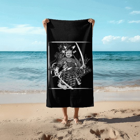 Kanji Japan Katana Sword Ninja Samurai Beach Towels