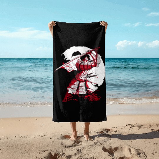 Kanji Japan Katana Sword Ninja Samurai Beach Towels
