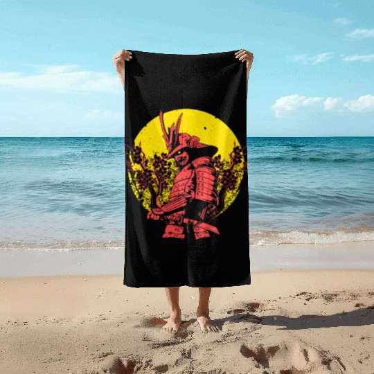 Kanji Japan Katana Sword Ninja Samurai Beach Towels