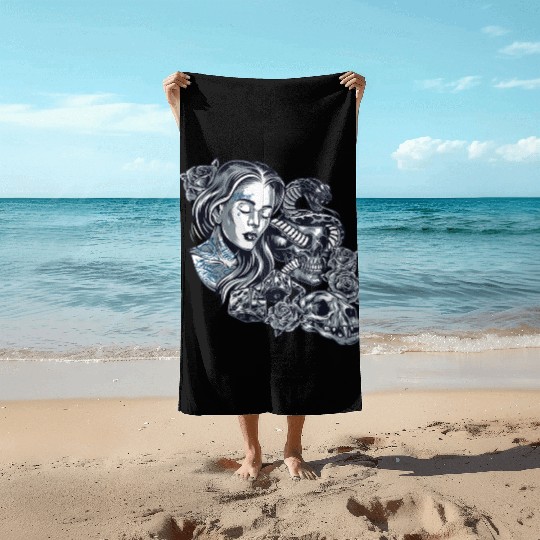 Blessed Chicano Vintage Street Art Graphic Beach Towels