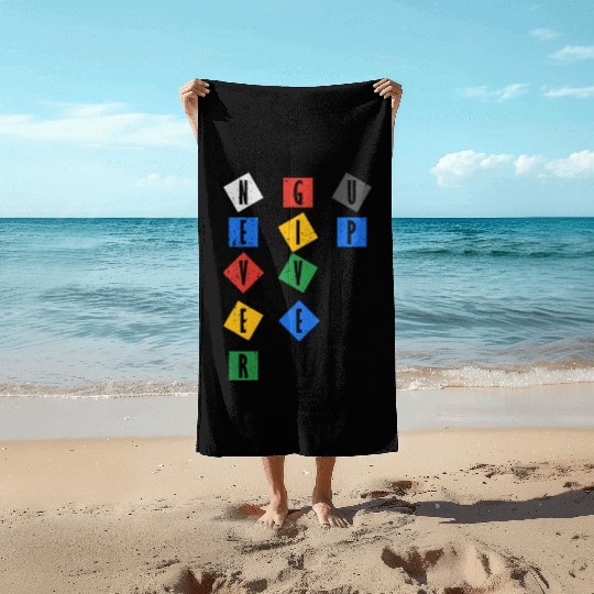 Never Give UP Color Beach Towels