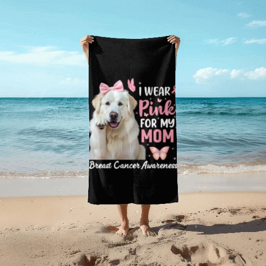 I wear Pink Great Pyrenees Beach Towels