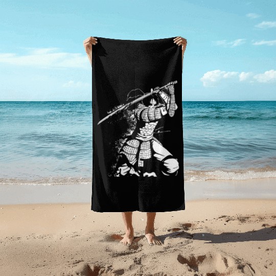 Kanji Japan Katana Sword Ninja Samurai Beach Towels