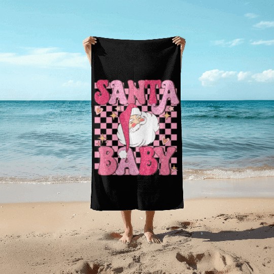 Christmas Santa Claus Casual Daily Wear Beach Towels