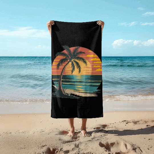 Tropical Sunset Bliss Beach Towels