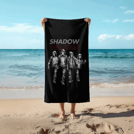 Street Shadows: Hip-Hop Skeleton Crew Beach Towels