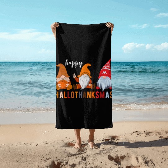 HalloThanksMas Beach Towels