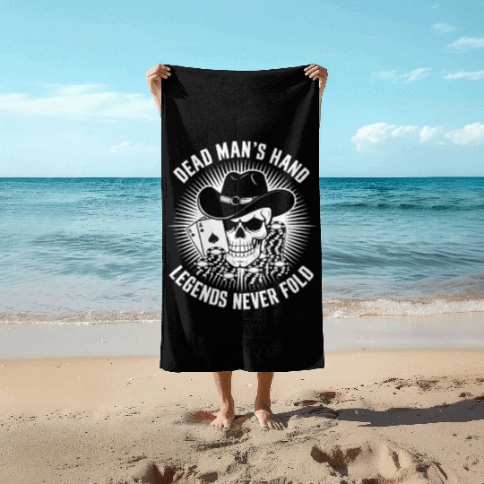 Texas Hold'em Dead Man's Hand Poker Apparel Beach Towels