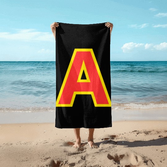 Yellow A On Red For Alvin Costume Halloween Fancy Beach Towels